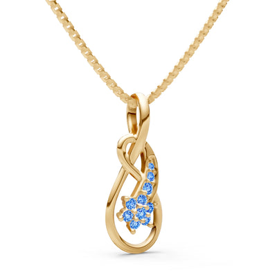 Double Loop Floral Pendant