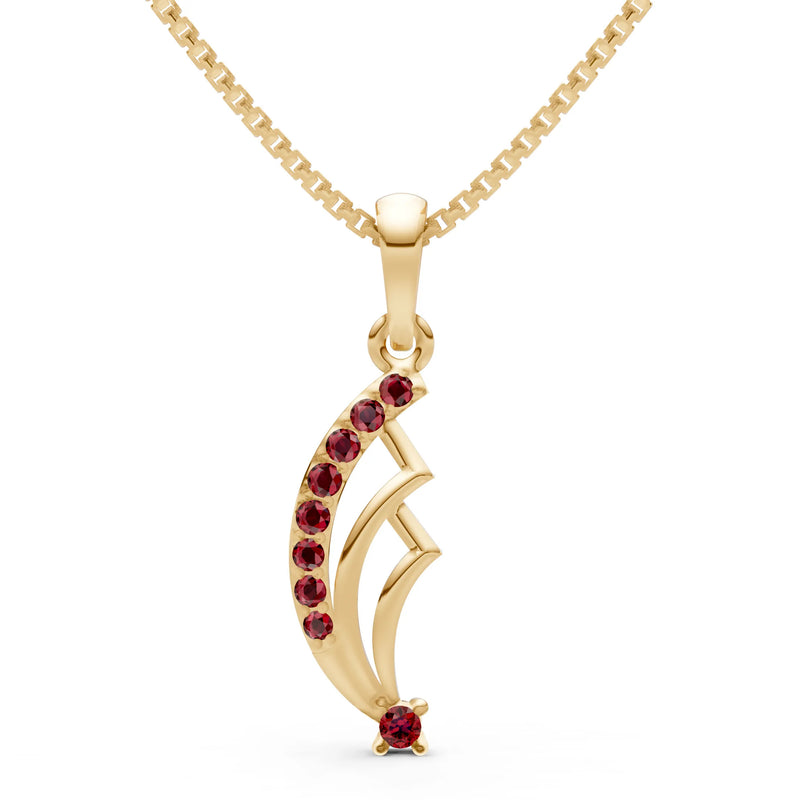 Garnet Cluster Gemstone Pendant