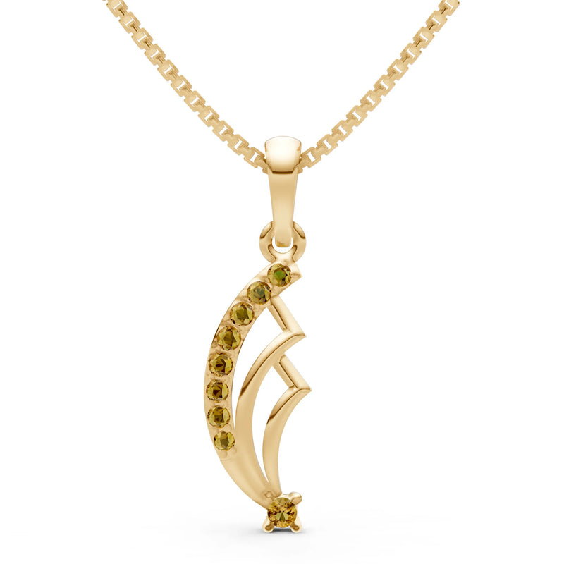 Citrine Cluster Gemstone Pendant