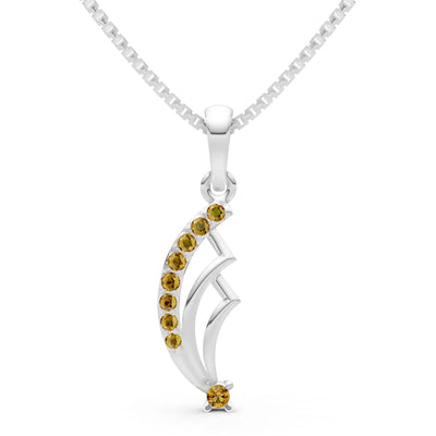 Citrine Cluster Gemstone Pendant