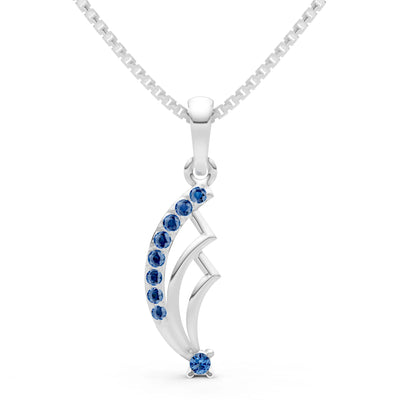 London Blue Topaz Cluster Gemstone Pendant