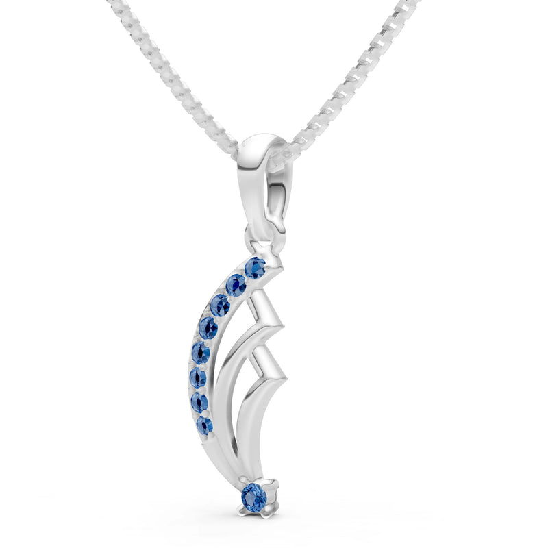 London Blue Topaz Cluster Gemstone Pendant