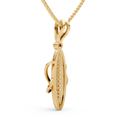 Sleek Form Twining Ribbon Pendant