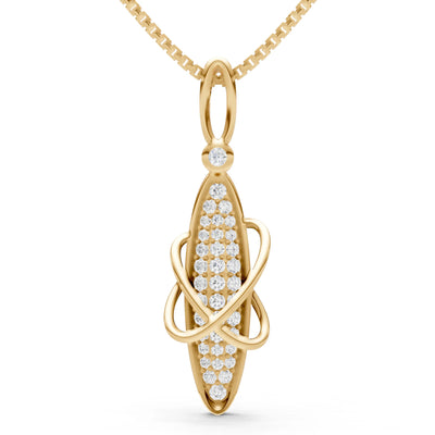 Sleek Form Twining Ribbon Pendant