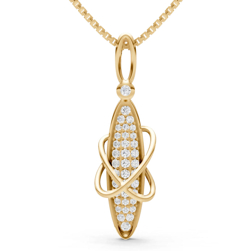 Sleek Form Twining Ribbon Pendant