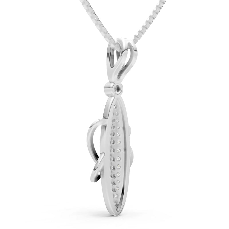 Sleek Form Twining Ribbon Pendant