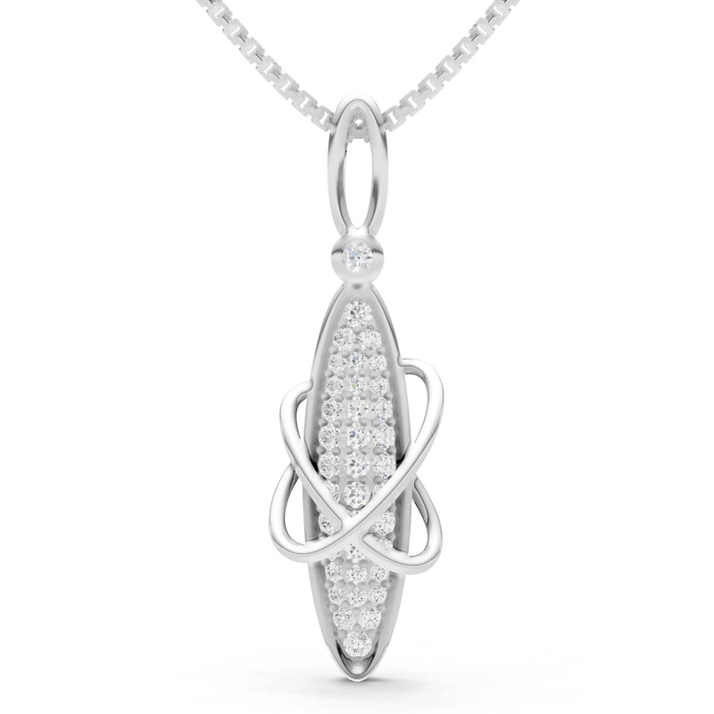 Sleek Form Twining Ribbon Pendant