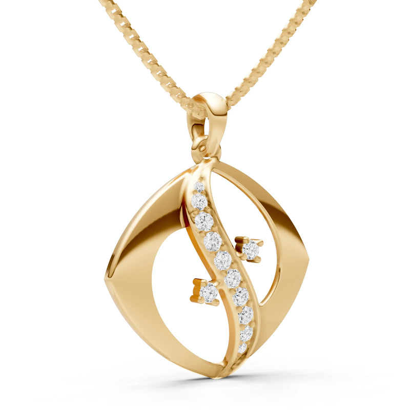 Lozenge Channel Brilliance Pendant