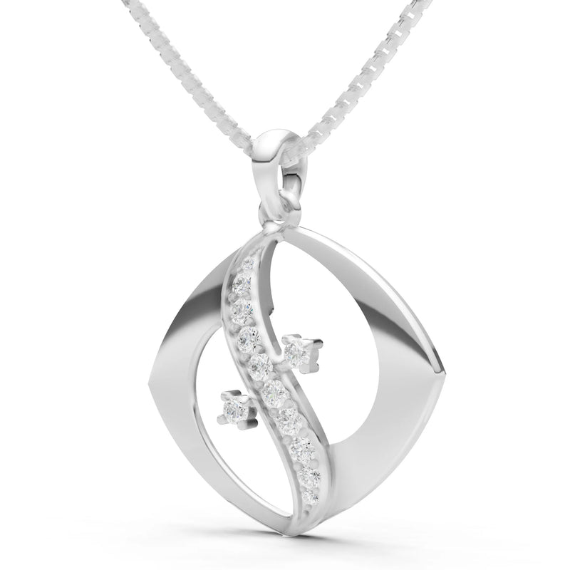 Lozenge Channel Brilliance Pendant