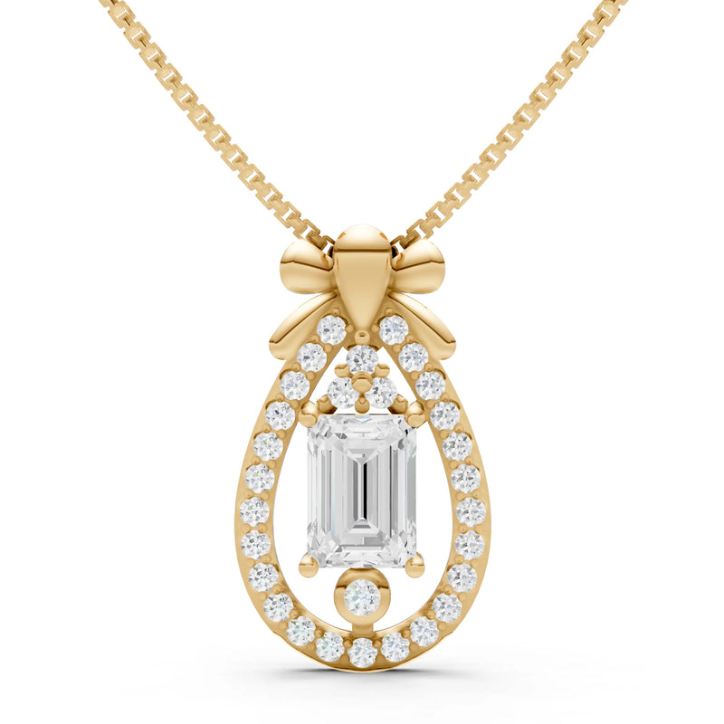 Profound Depth Ribbon Bow Pendant