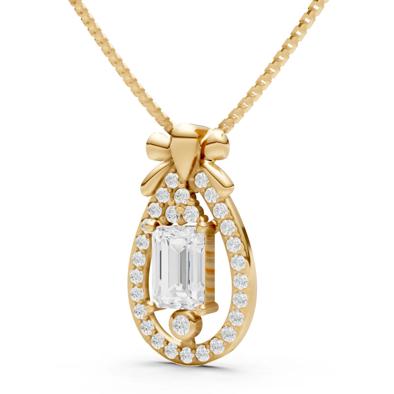 Profound Depth Ribbon Bow Pendant