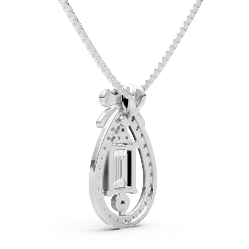 Profound Depth Ribbon Bow Pendant