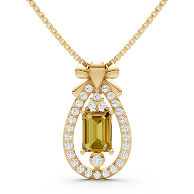 Profound Depth Ribbon Bow Pendant