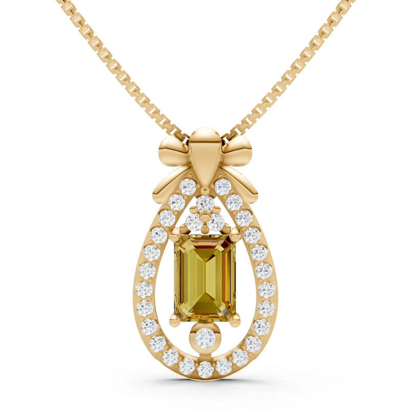 Profound Depth Ribbon Bow Pendant