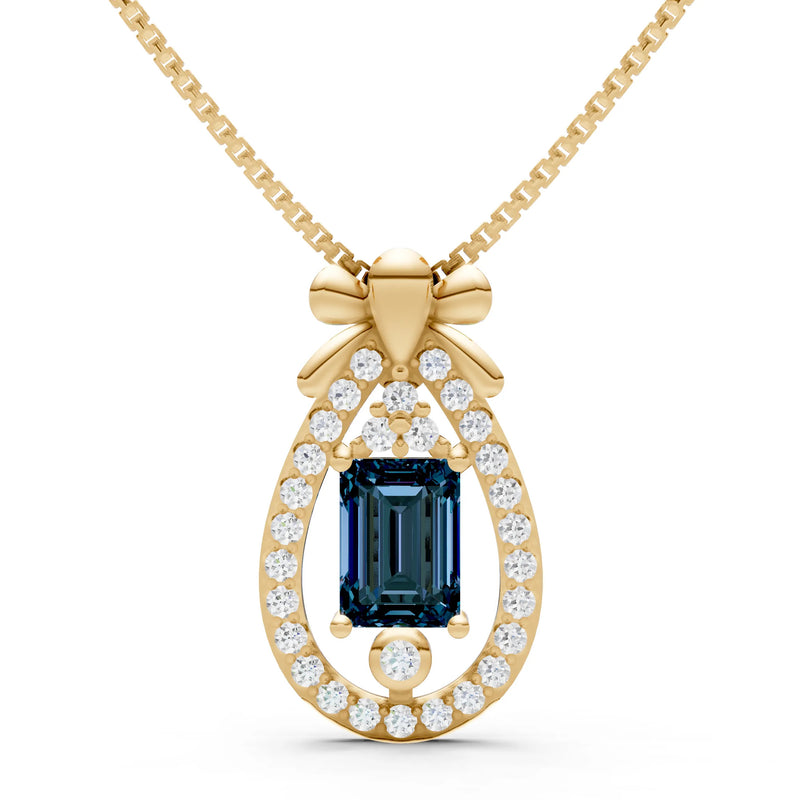 Profound Depth Ribbon Bow Pendant