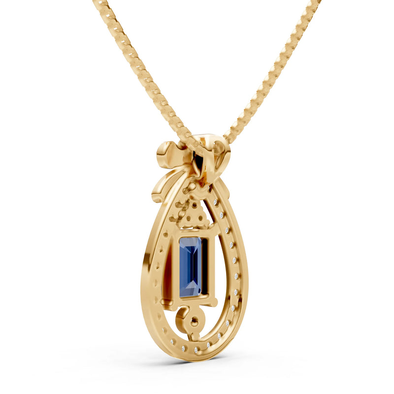 Profound Depth Ribbon Bow Pendant