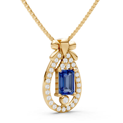 Profound Depth Ribbon Bow Pendant