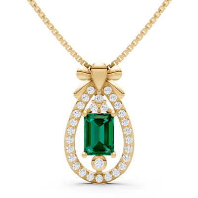 Profound Depth Ribbon Bow Pendant