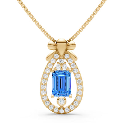 Profound Depth Ribbon Bow Pendant