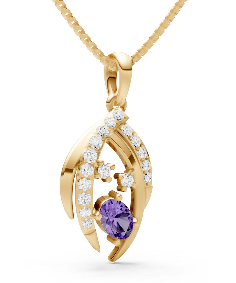 Marquise Sweep Cradled Lustre Pendant