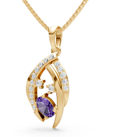 Marquise Sweep Cradled Lustre Pendant