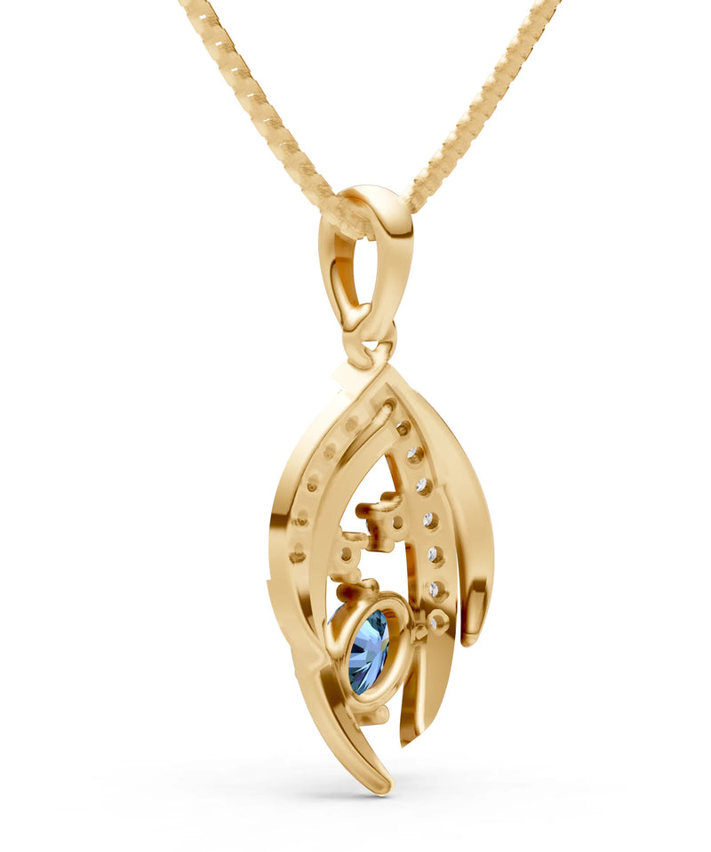 Marquise Sweep Cradled Lustre Pendant