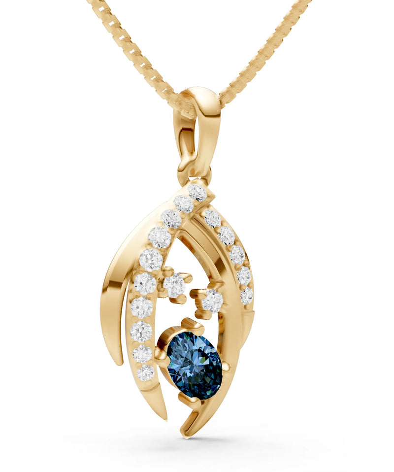 Marquise Sweep Cradled Lustre Pendant