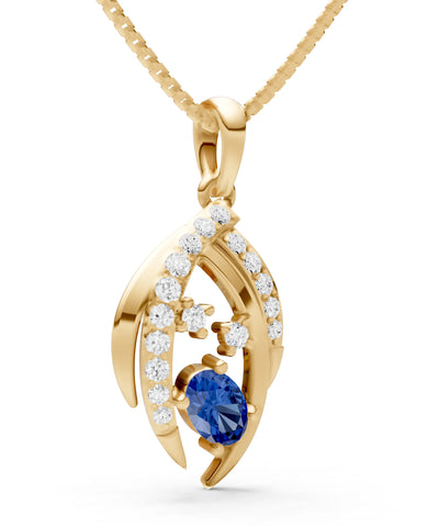 Marquise Sweep Cradled Lustre Pendant