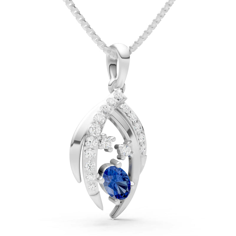 Marquise Sweep Cradled Lustre Pendant