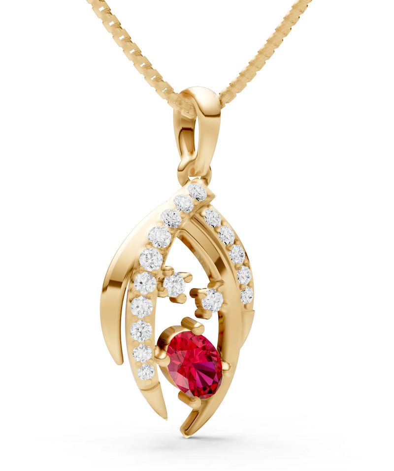 Marquise Sweep Cradled Lustre Pendant