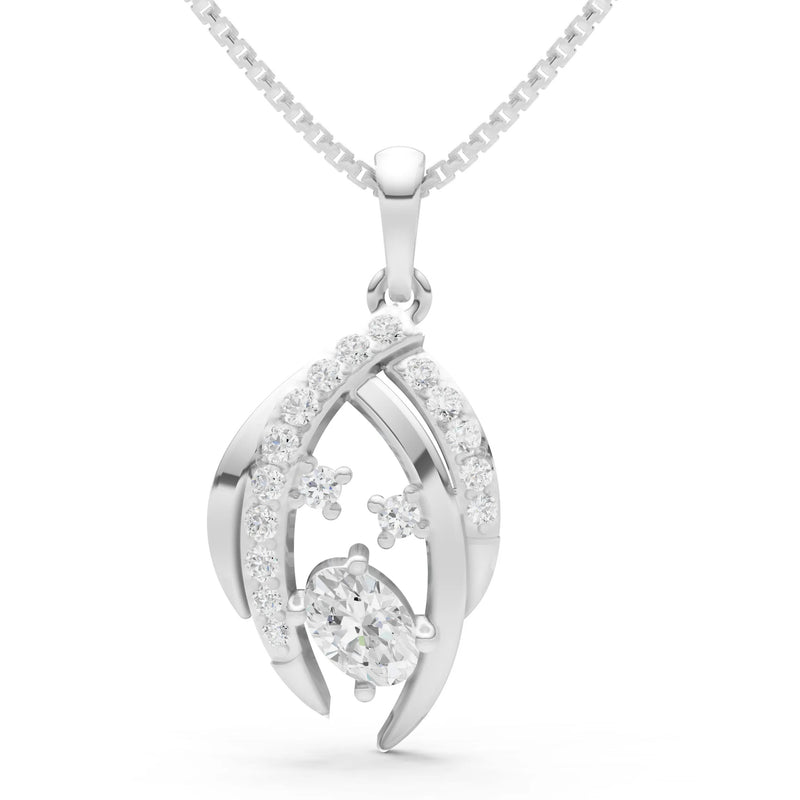 Marquise Sweep Cradled Lustre Pendant