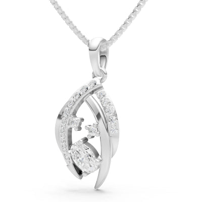 Marquise Sweep Cradled Lustre Pendant