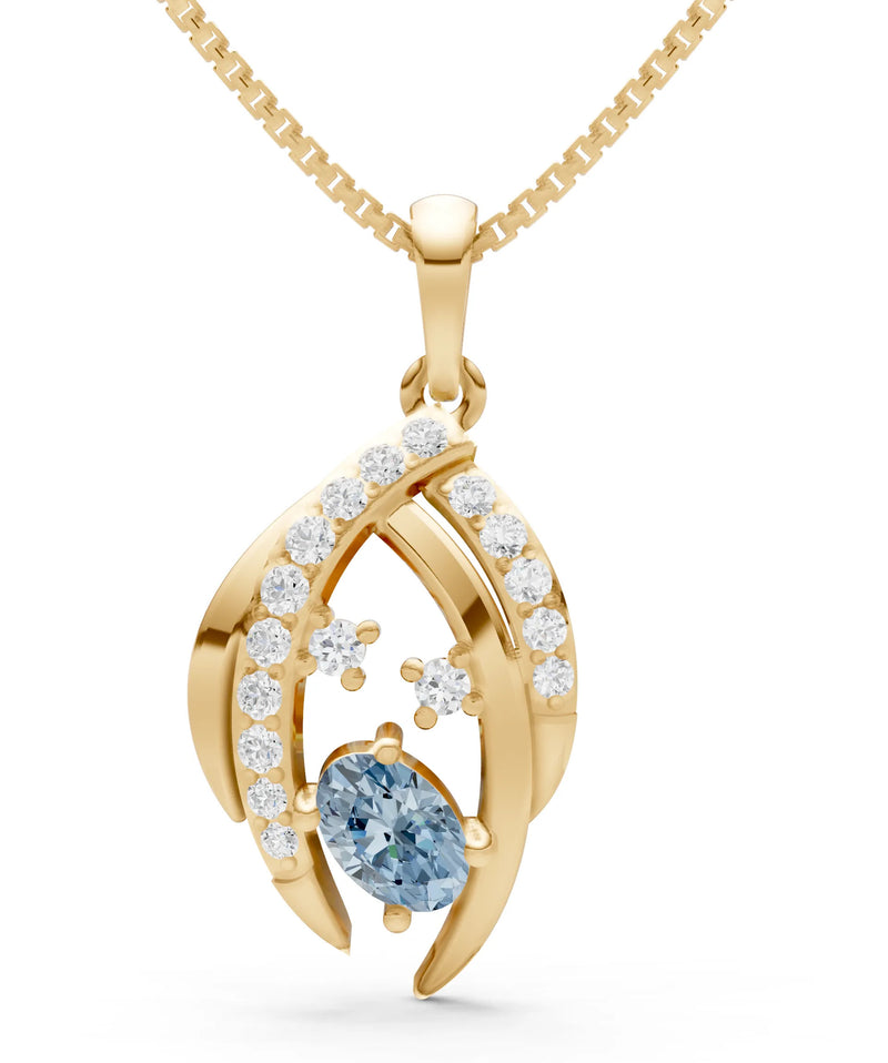 Marquise Sweep Cradled Lustre Pendant