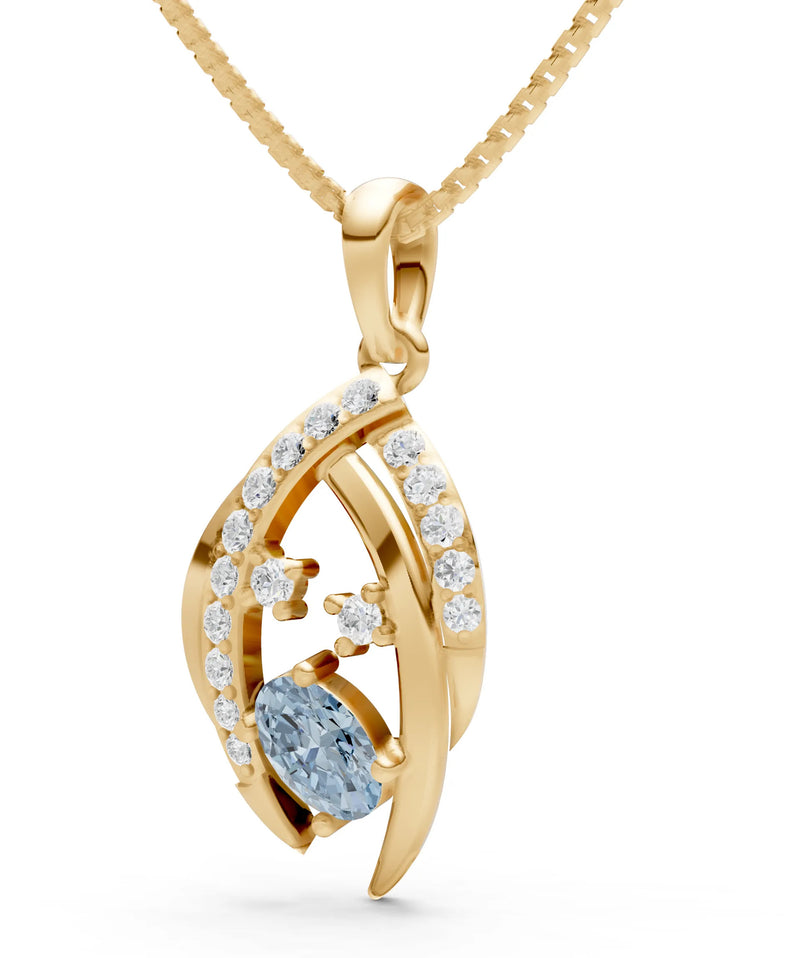 Marquise Sweep Cradled Lustre Pendant