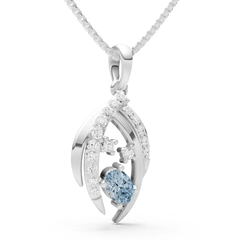 Marquise Sweep Cradled Lustre Pendant