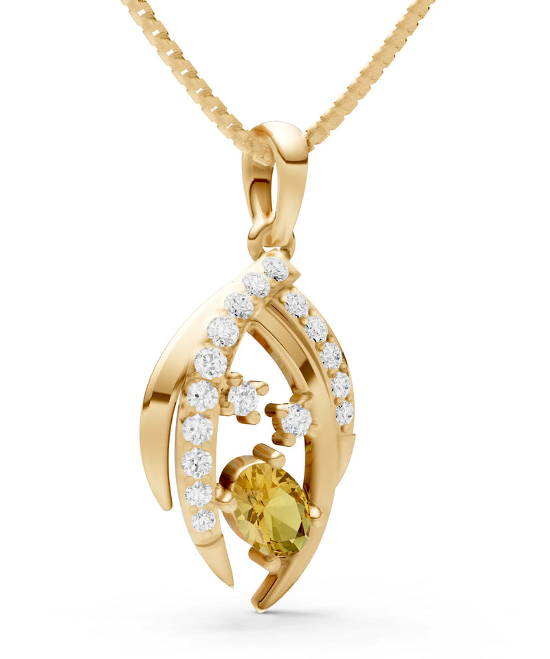 Marquise Sweep Cradled Lustre Pendant