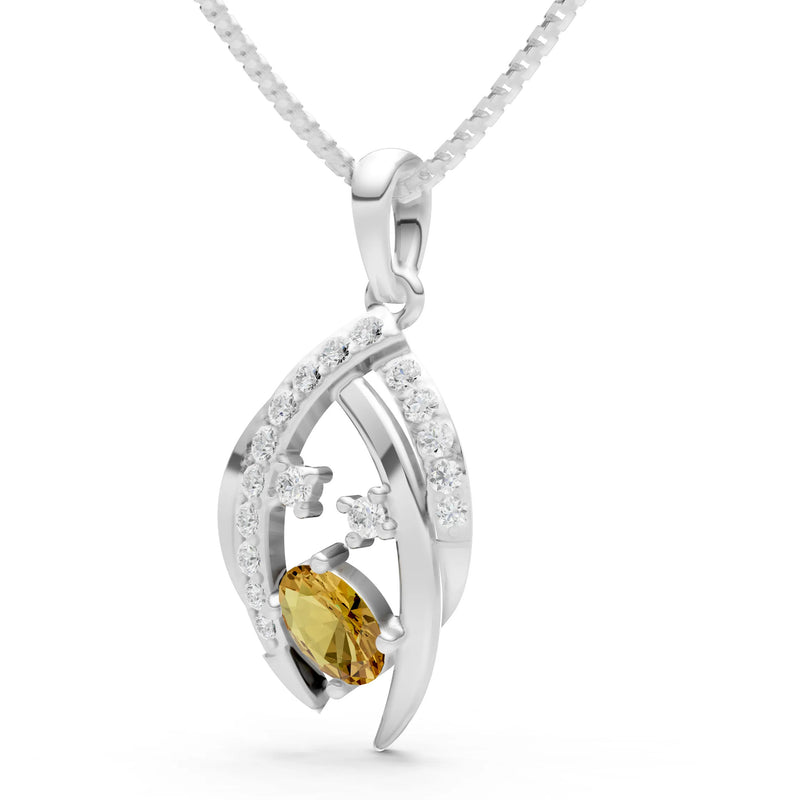 Marquise Sweep Cradled Lustre Pendant