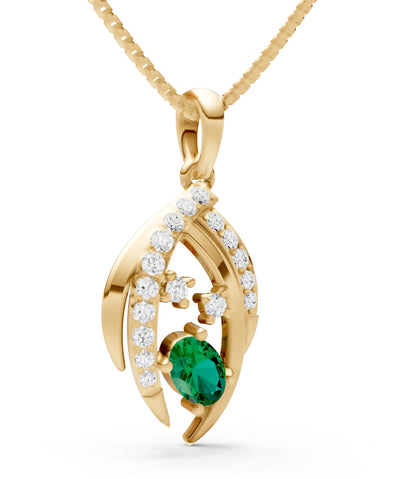 Marquise Sweep Cradled Lustre Pendant