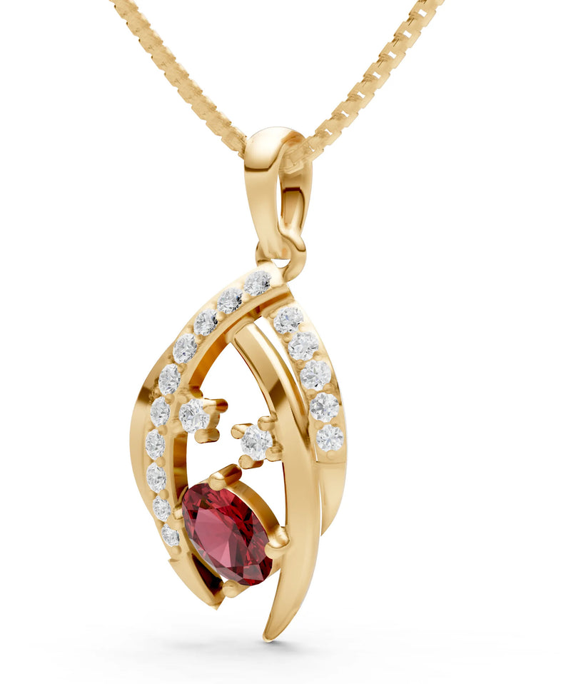Marquise Sweep Cradled Lustre Pendant