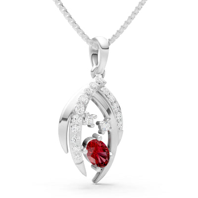 Garnet Marquise Sweep Pendant