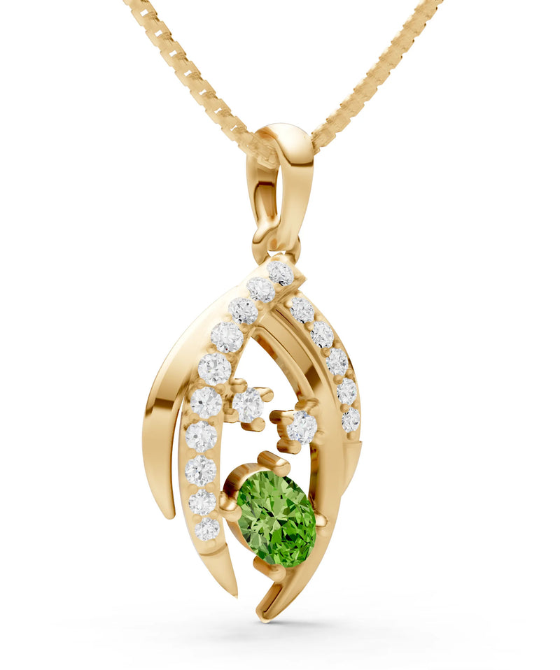Peridot Marquise Sweep Pendant