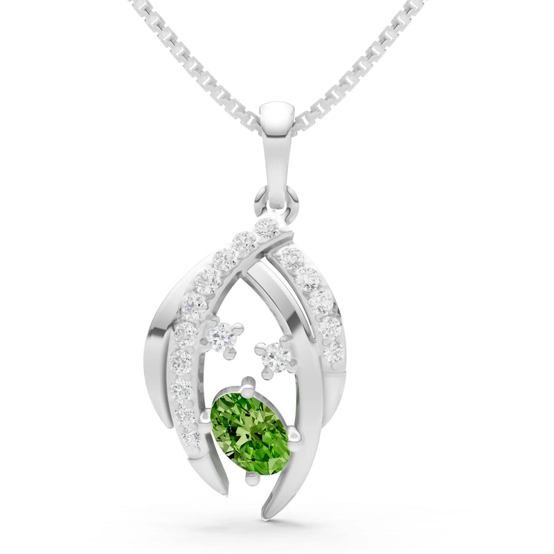 Peridot Marquise Sweep Pendant