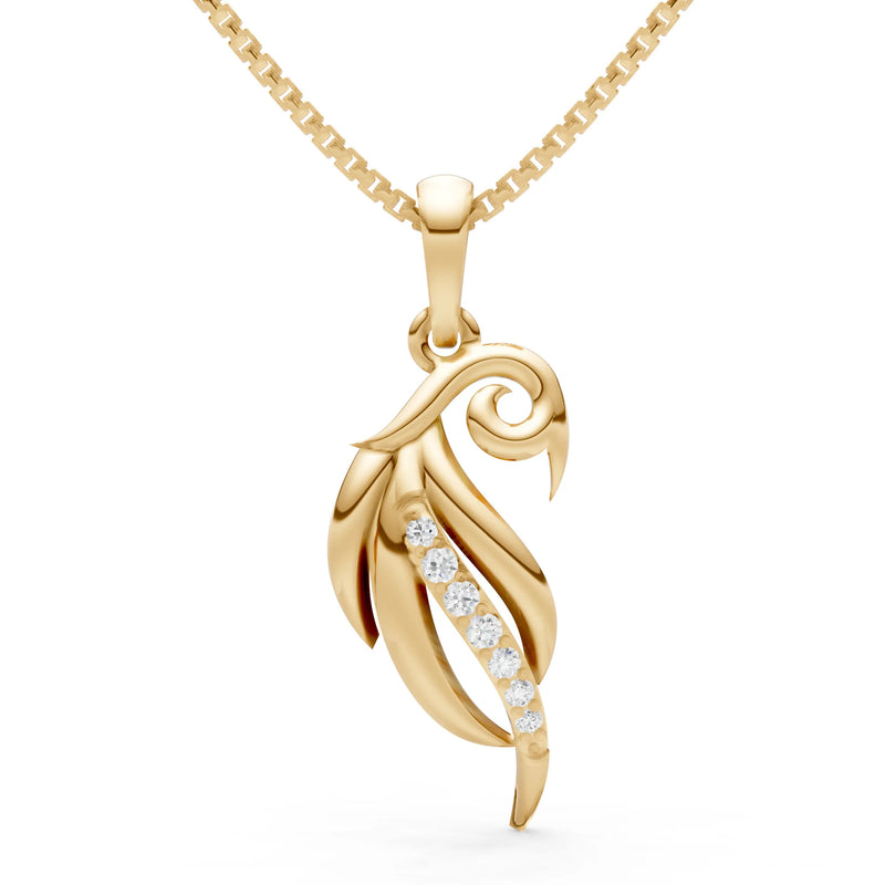 Plume Quilted Line Gleam Pendant