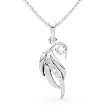 Plume Quilted Line Gleam Pendant