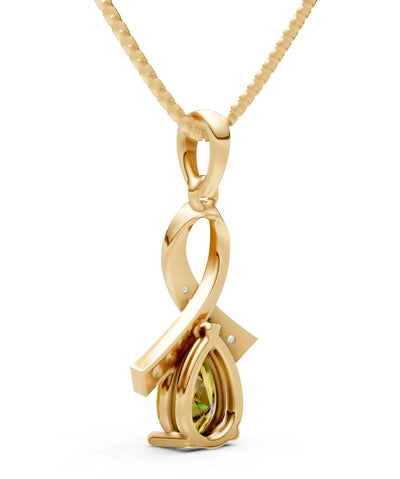 Citrine Drop Swath Accentuate Pendant