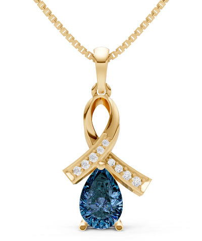 Alexandrite Drop Swath Accentuate Pendant