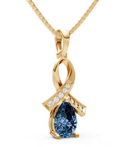 Alexandrite Drop Swath Accentuate Pendant
