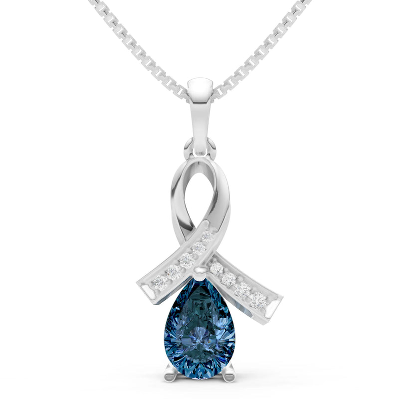 Alexandrite Drop Swath Accentuate Pendant