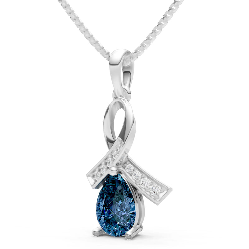 Alexandrite Drop Swath Accentuate Pendant