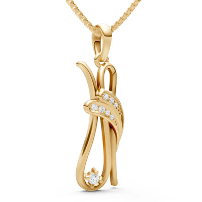 Diamond Abstract Embrace Pendant
